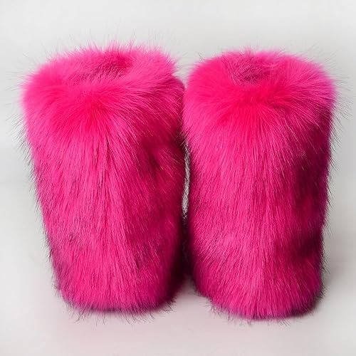 Women's Faux Fur Mid-Calf Ankle Boots
