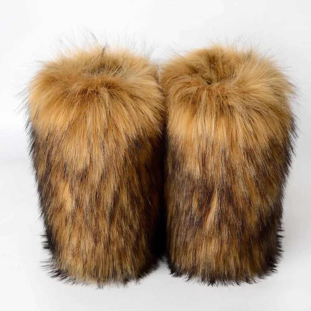 Women's Faux Fur Mid-Calf Ankle Boots