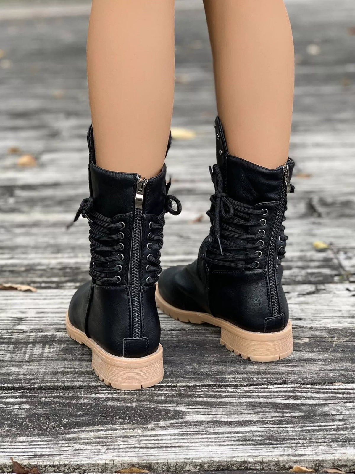 Women's Lace-Up Combat Ankle Boots
