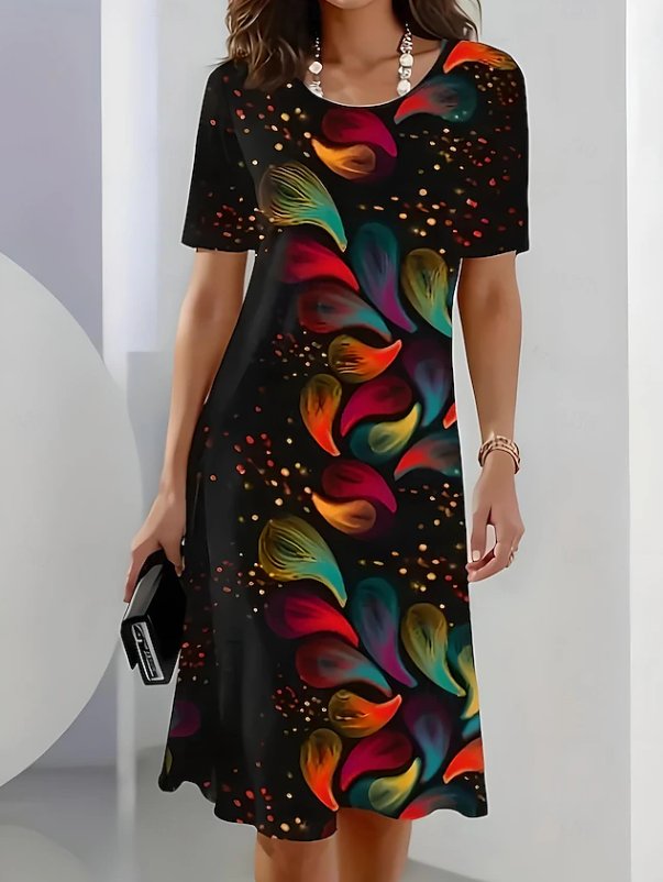 Women's Knit Shift Dress - Multicolour 5