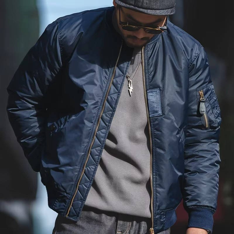 Men's Reversible Nylon Bomber Jacket