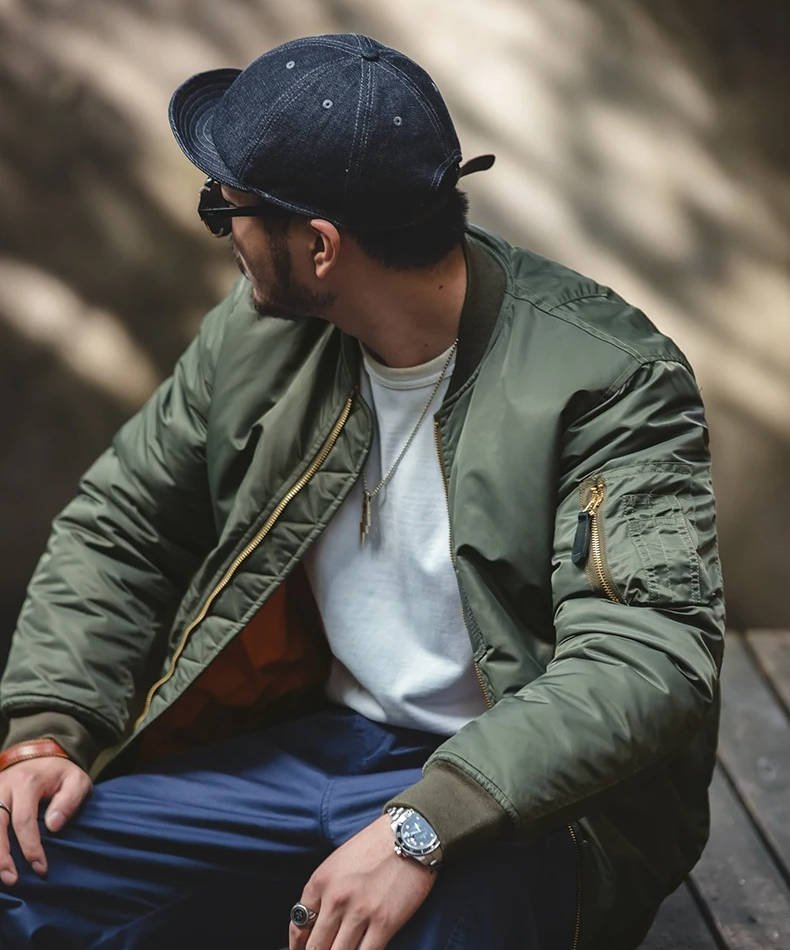 Men's Reversible Nylon Bomber Jacket