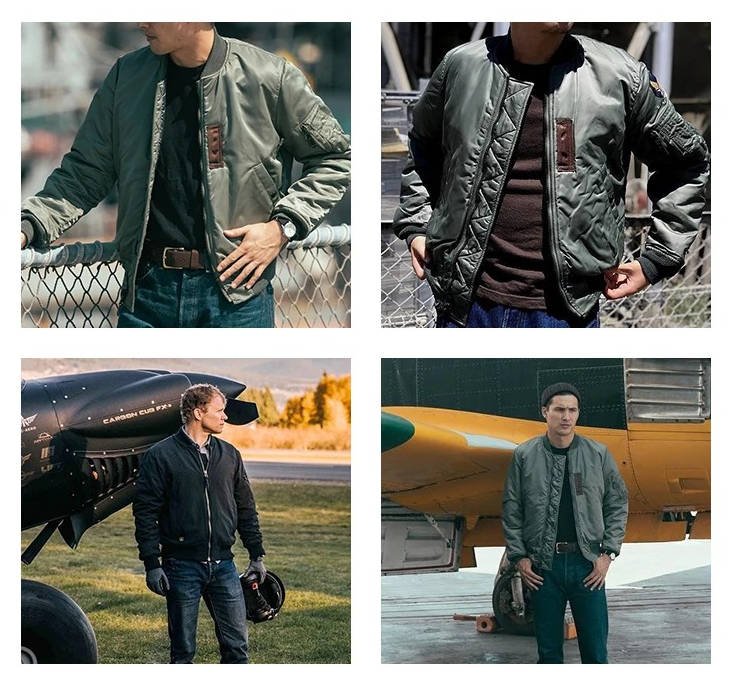 Men's Reversible Nylon Bomber Jacket
