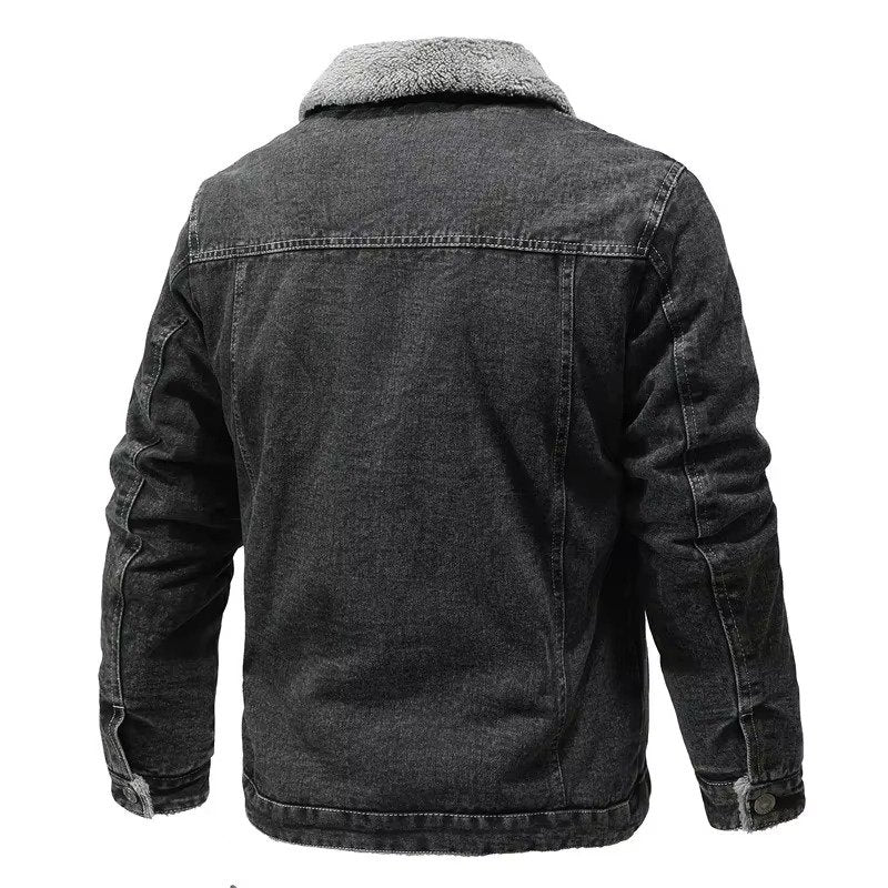 Men's Sherpa-Lined Denim Jacket