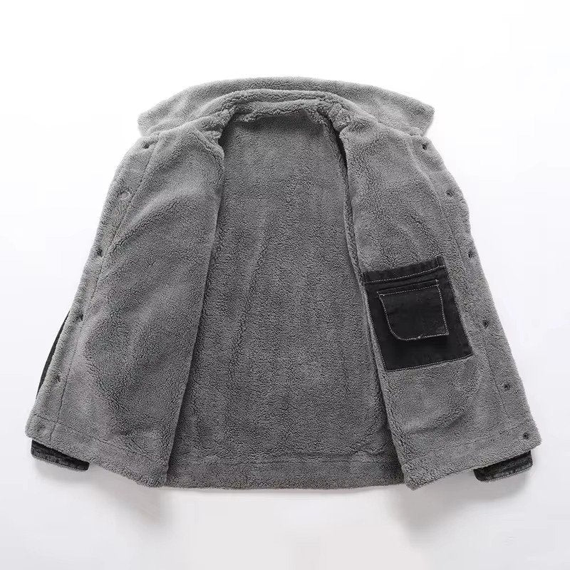 Men's Sherpa-Lined Denim Jacket
