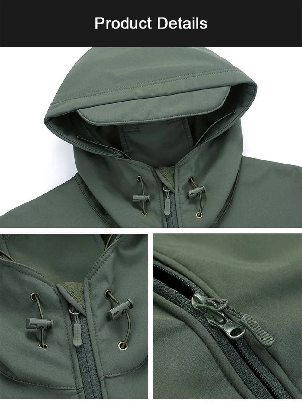 Men's Tactical Hooded Softshell Jacket