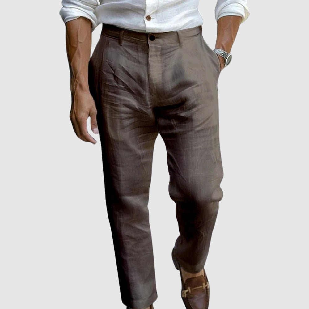 Men's Slim Chino Trousers - Brown