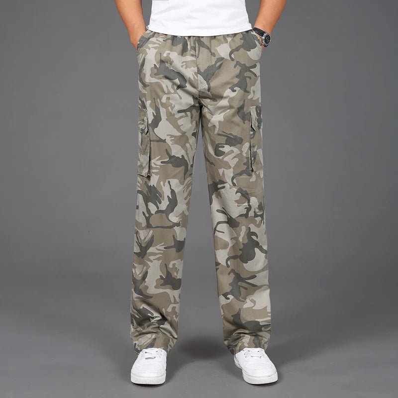 Men's Camo Cotton Cargo Trousers