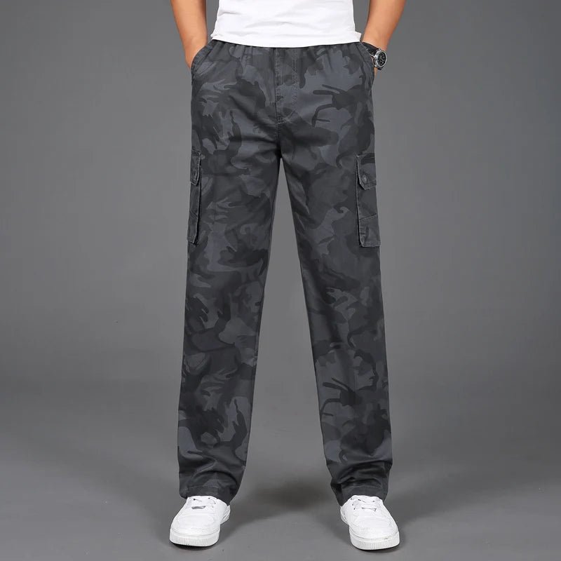 Men's Camo Cotton Cargo Trousers
