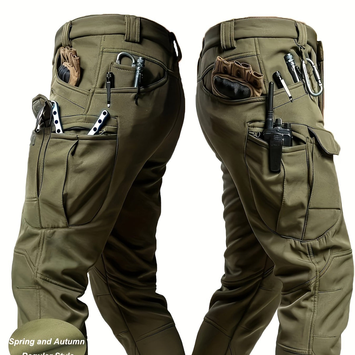 Men's Cargo Trousers - Fern Green