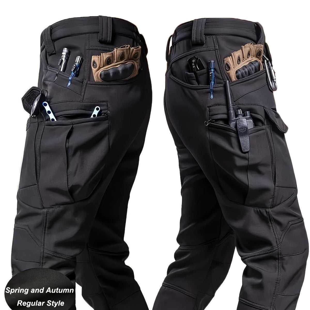 Men's Cargo Trousers - Black