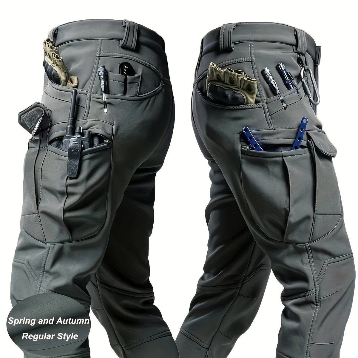 Men's Cargo Trousers - Dark Grey