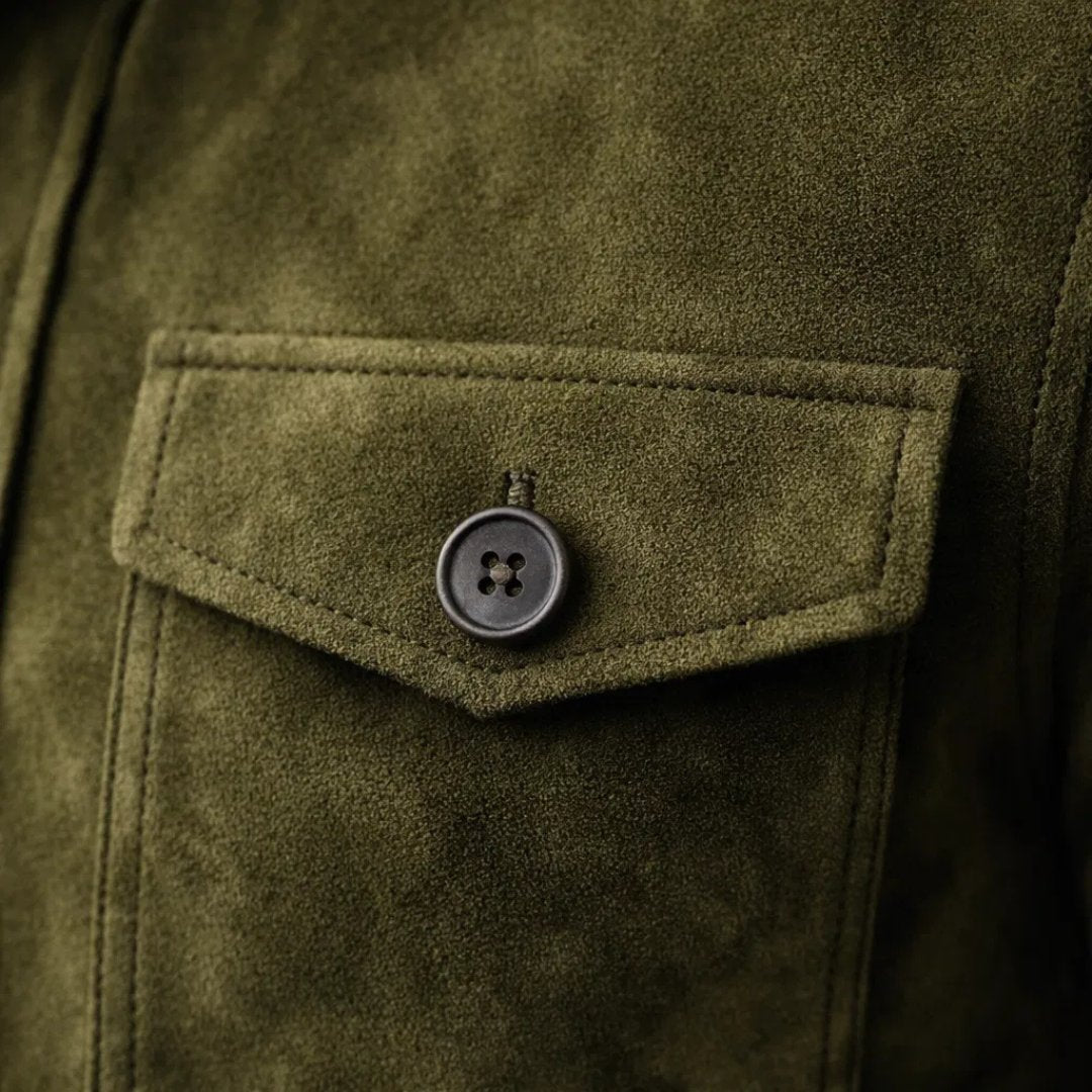 Men's Slim Suede Trucker Jacket