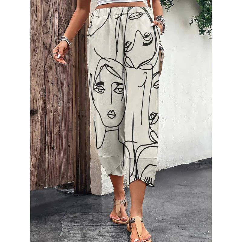 Women's Wide-Leg Cropped Trousers