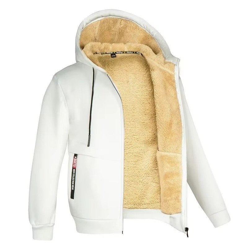 Men's Sherpa Zip-Up Jacket - White