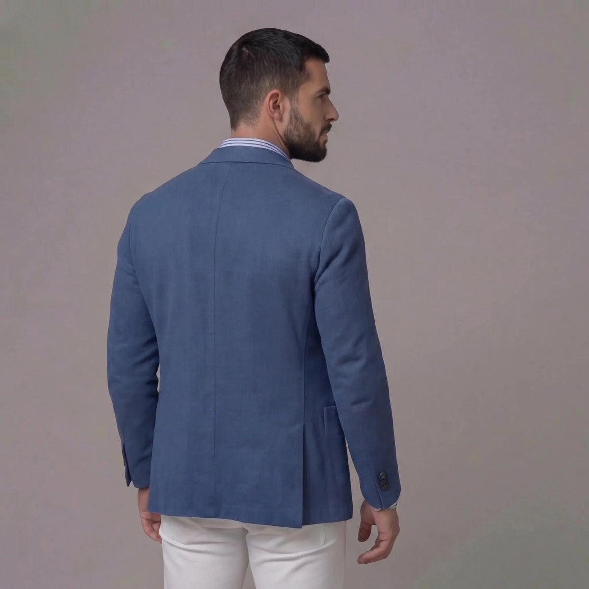 Men's Linen Blend Unstructured Blazer