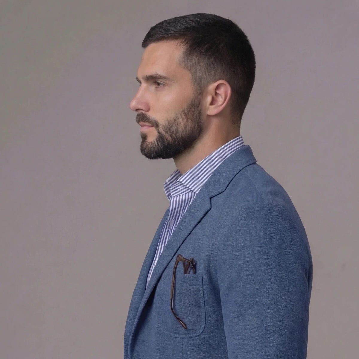 Men's Linen Blend Unstructured Blazer