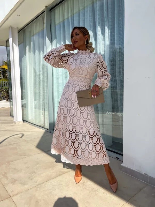 Women's Cocktail Midi Dress - Apricot