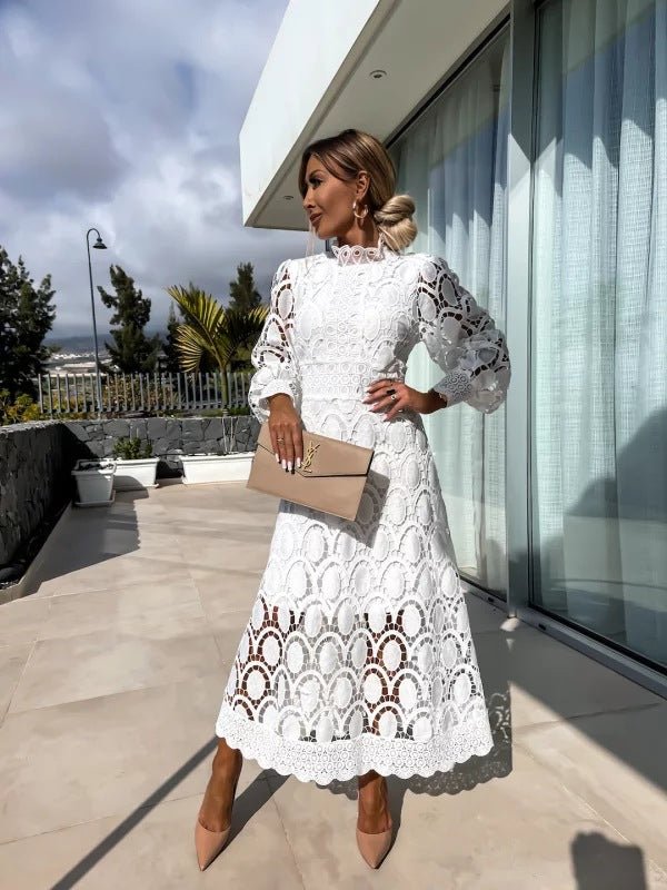 Women's Cocktail Midi Dress - White