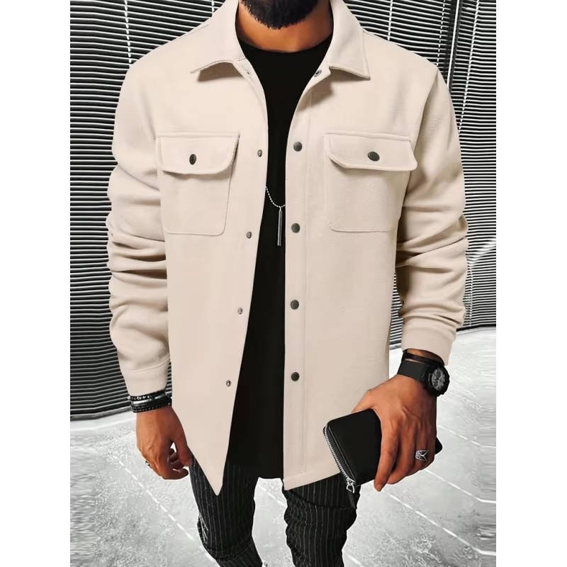 Men's Shirt Jacket - Apricot