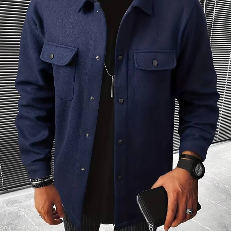 Men's Shirt Jacket - Dark Blue
