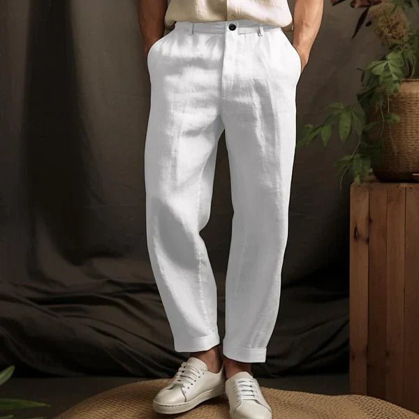 Men's Cropped Trousers - White