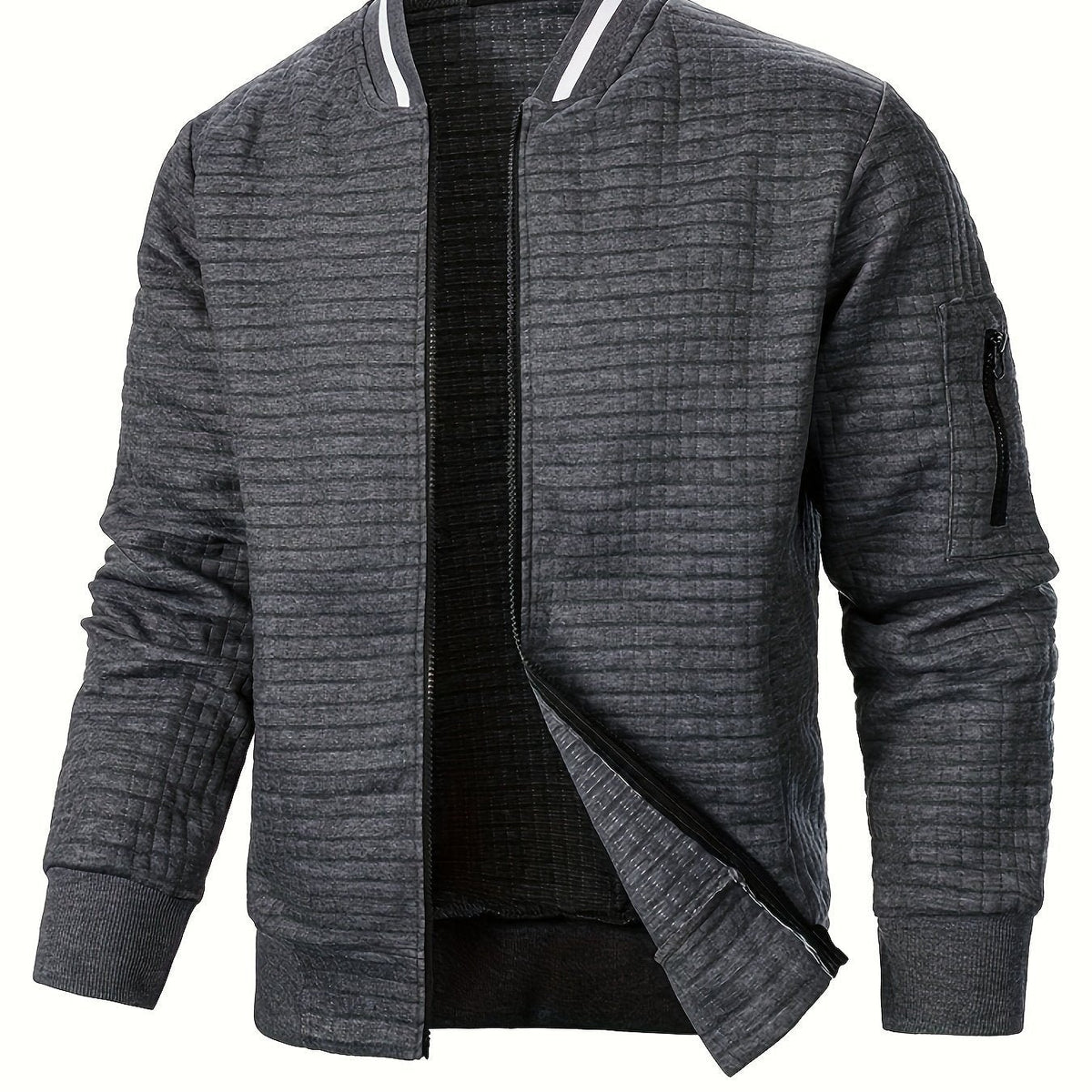 Men's Bomber Jacket - Dark Grey