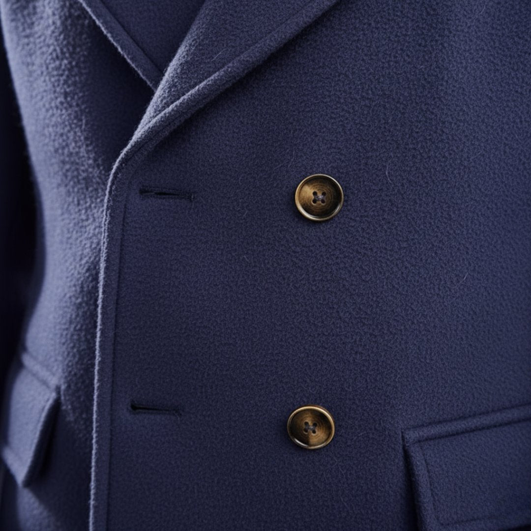Men's Wool Double-Breasted Overcoat