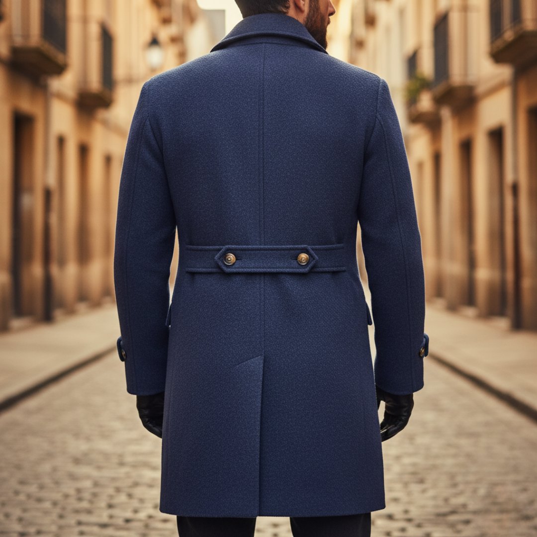 Men's Wool Double-Breasted Overcoat