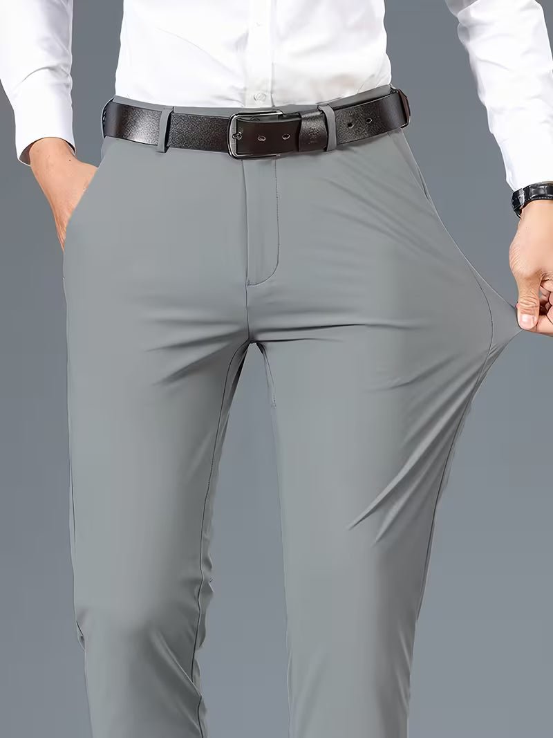 Men's Slim Dress Trousers - Grey