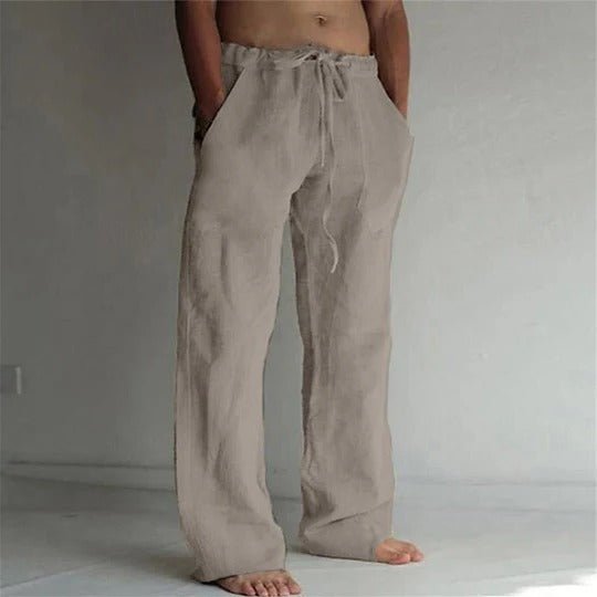 Men's Wide-Leg Beach Trousers - Gray