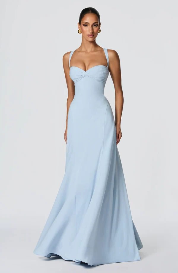 Women's Crepe Corset A-Line Party Gown