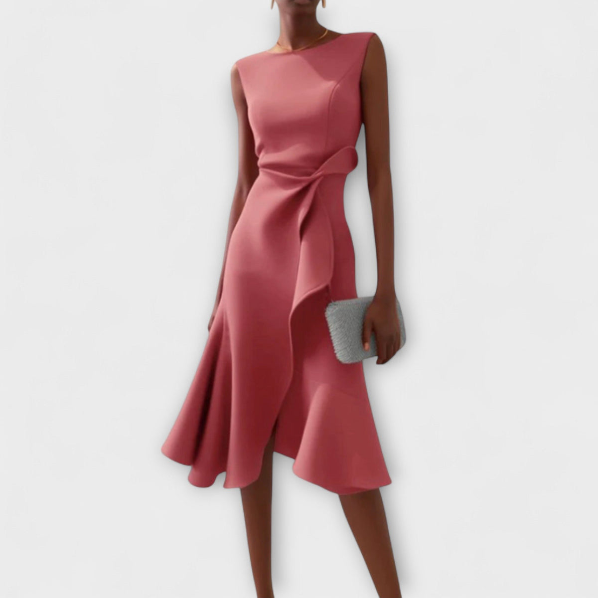 Women's Cocktail Midi Dress - Pink
