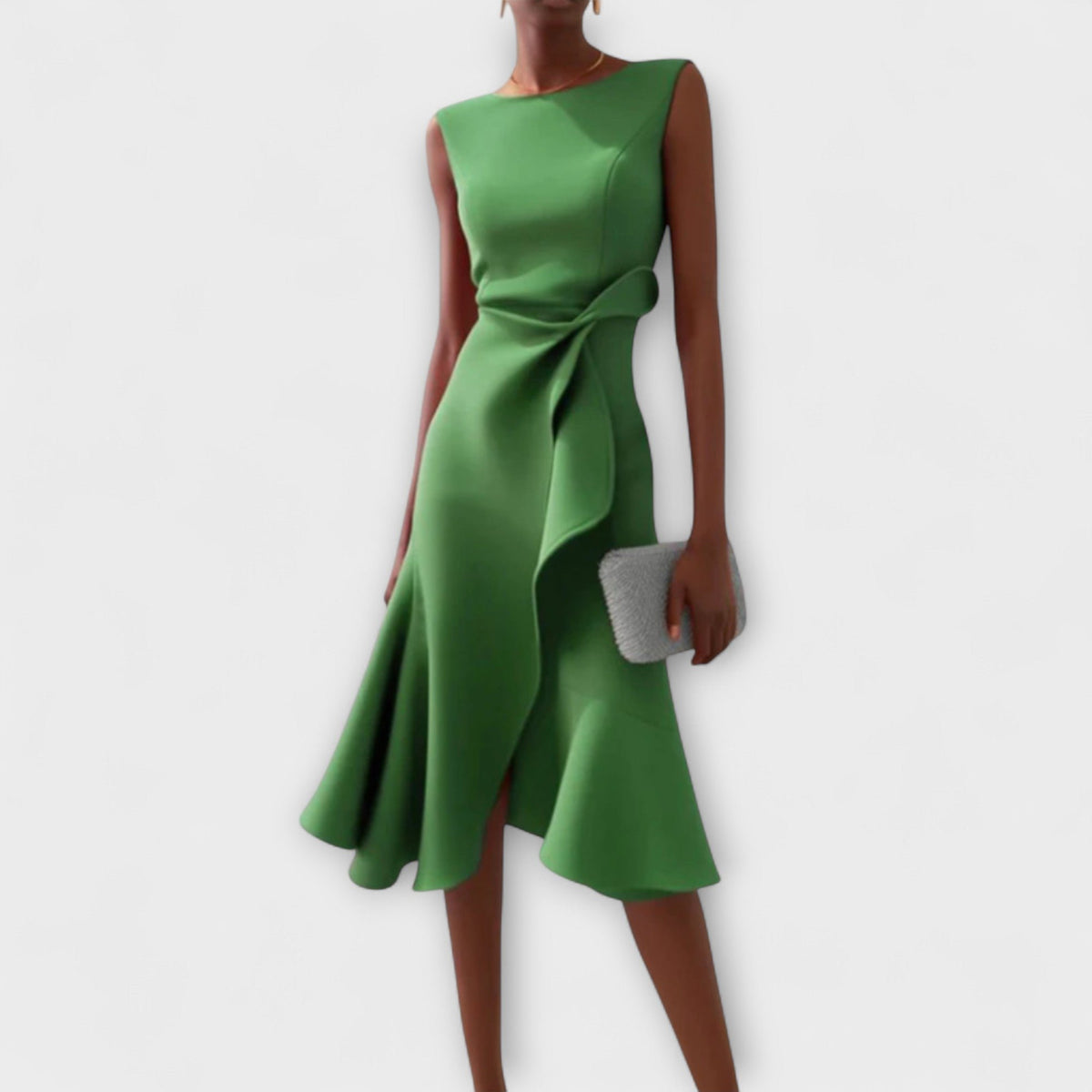 Women's Cocktail Midi Dress - Green