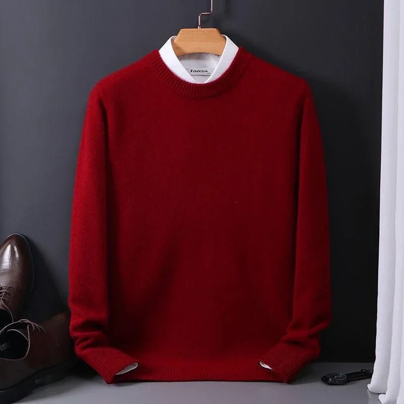 Men's Crewneck Jumper - Rust Red
