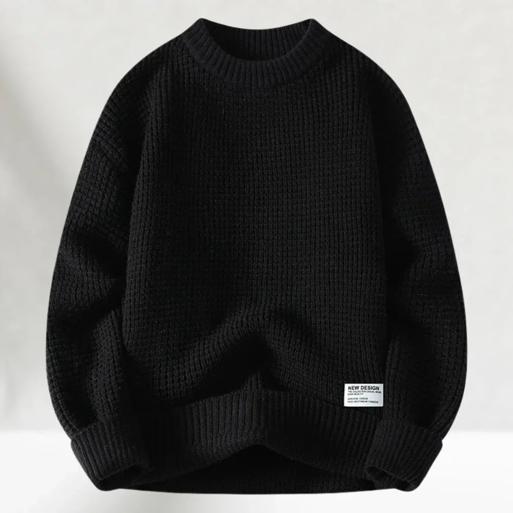 Men's Oversized Knit Jumper - Black