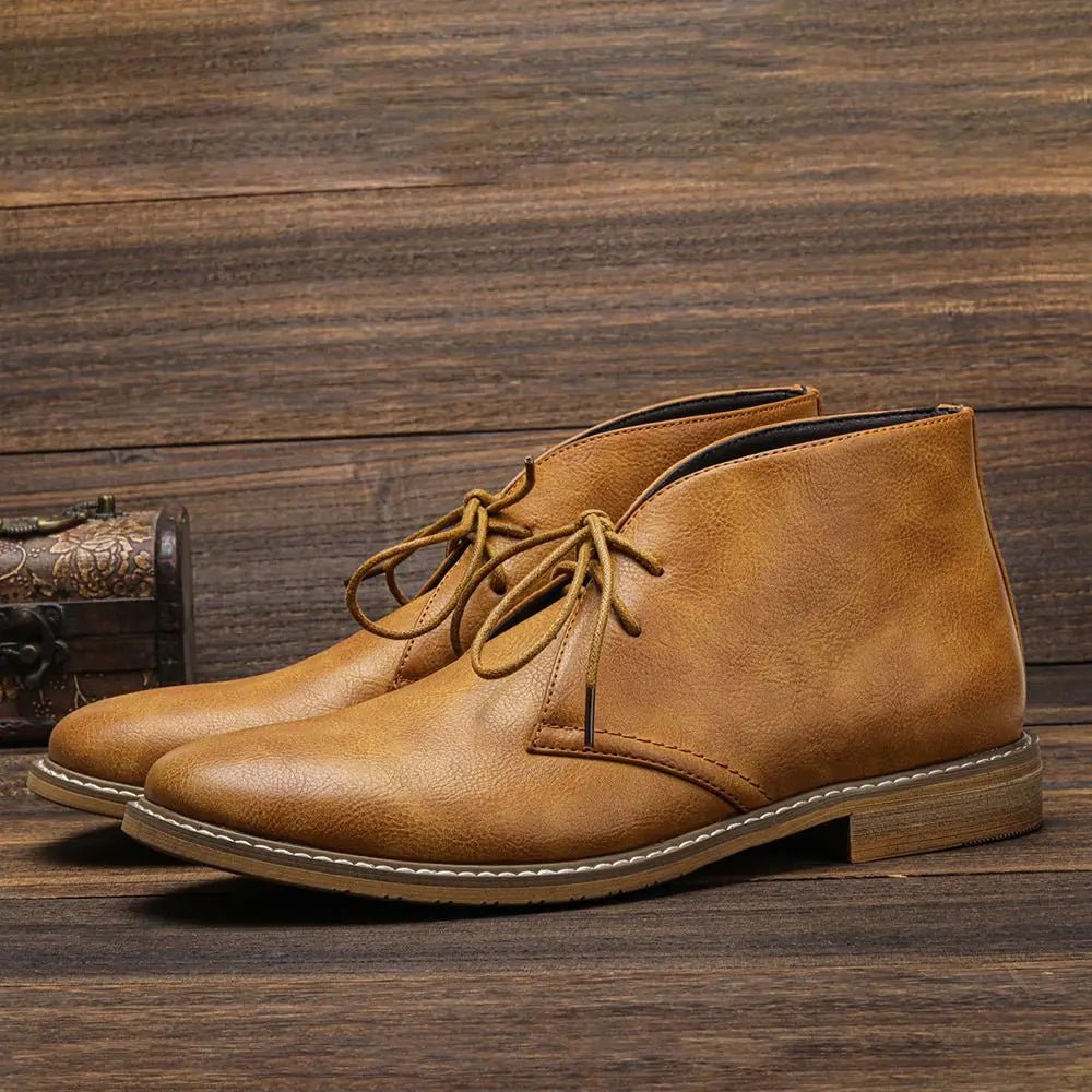 Men's Faux Leather Chukka Boots - Camel