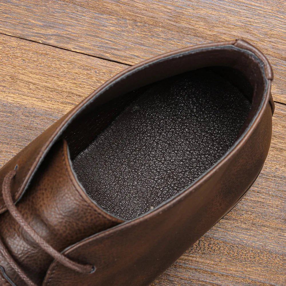 Men's Faux Leather Chukka Boots