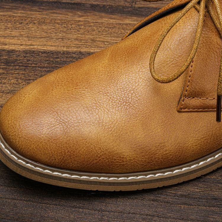 Men's Faux Leather Chukka Boots