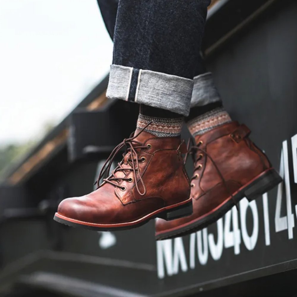 Men's Leather Combat Boots