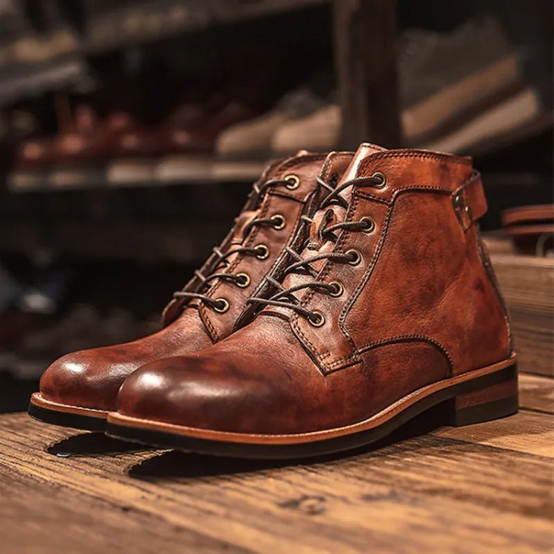 Men's Leather Combat Boots