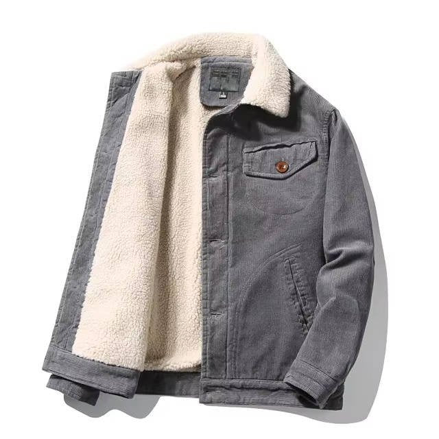 Men's Corduroy Trucker Jacket - Gray