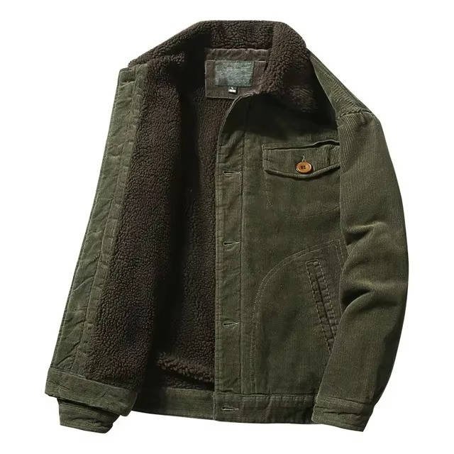 Men's Corduroy Trucker Jacket - Green