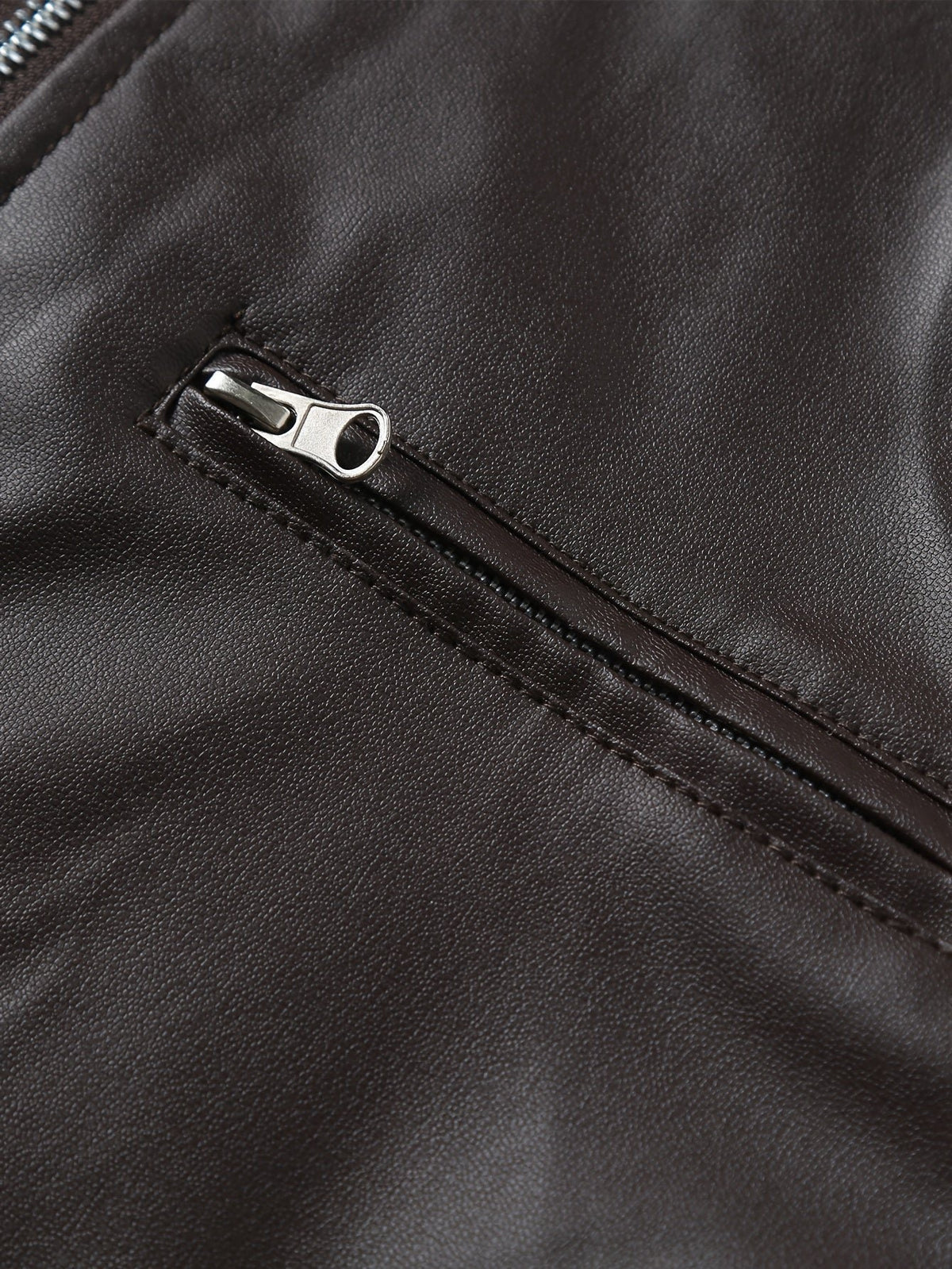 Men's Faux Leather Moto Jacket