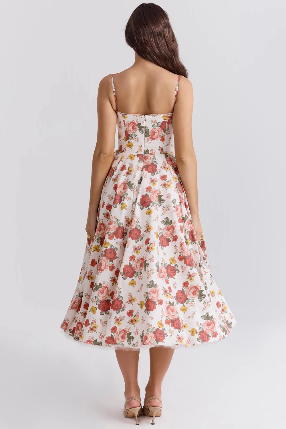 Women's Cocktail Satin Midi Dress