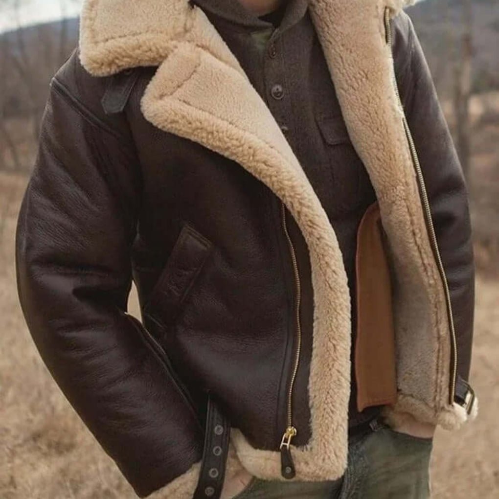 Men's Leather Aviator Jacket