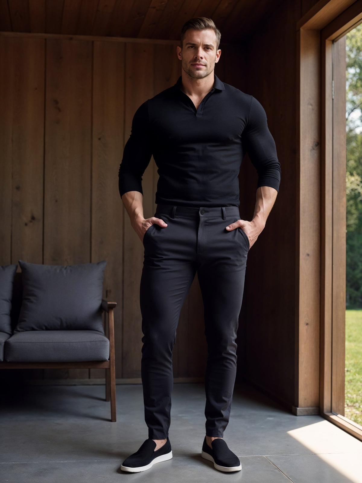 Men's Slim Chino Trousers