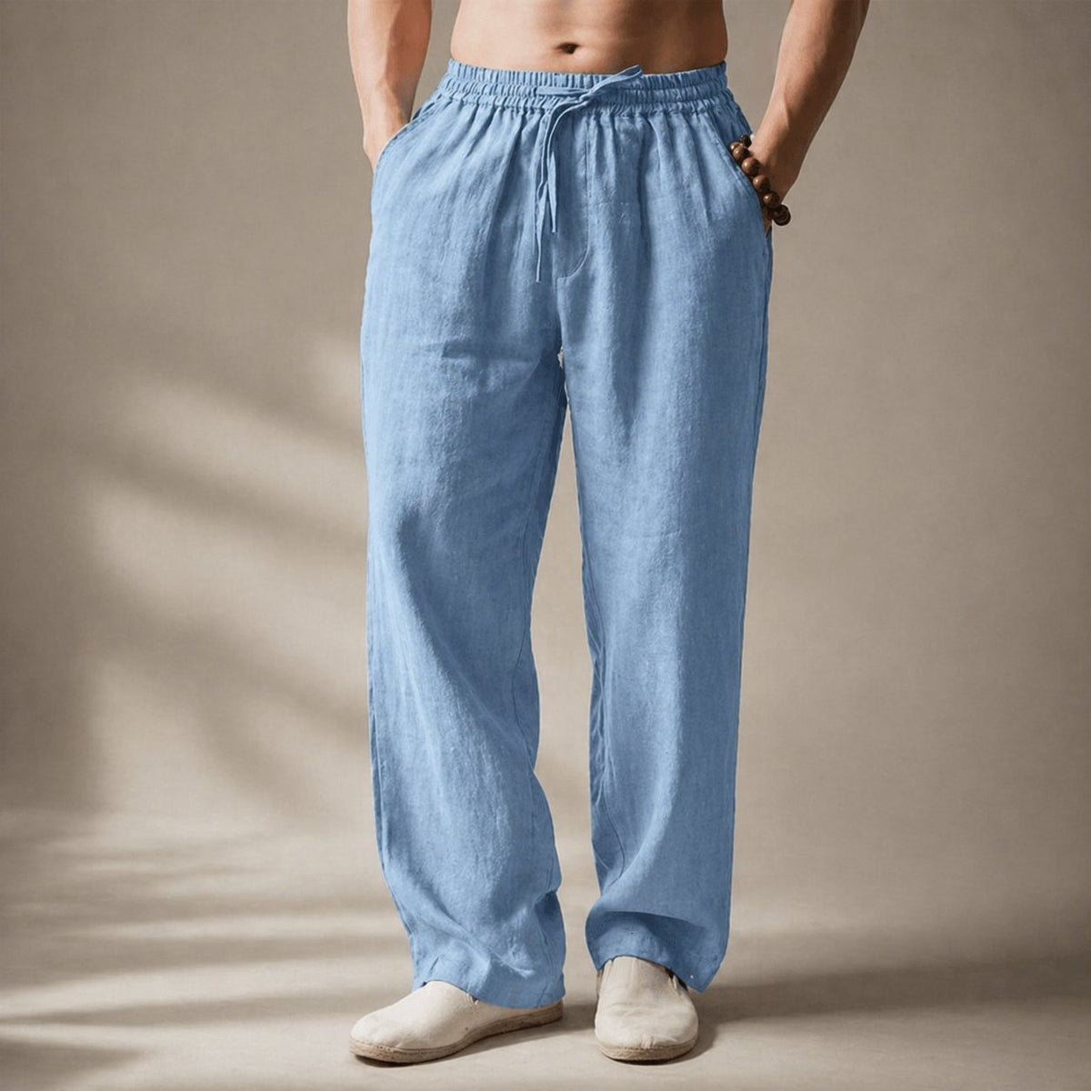 Men's Straight Trousers - Blue