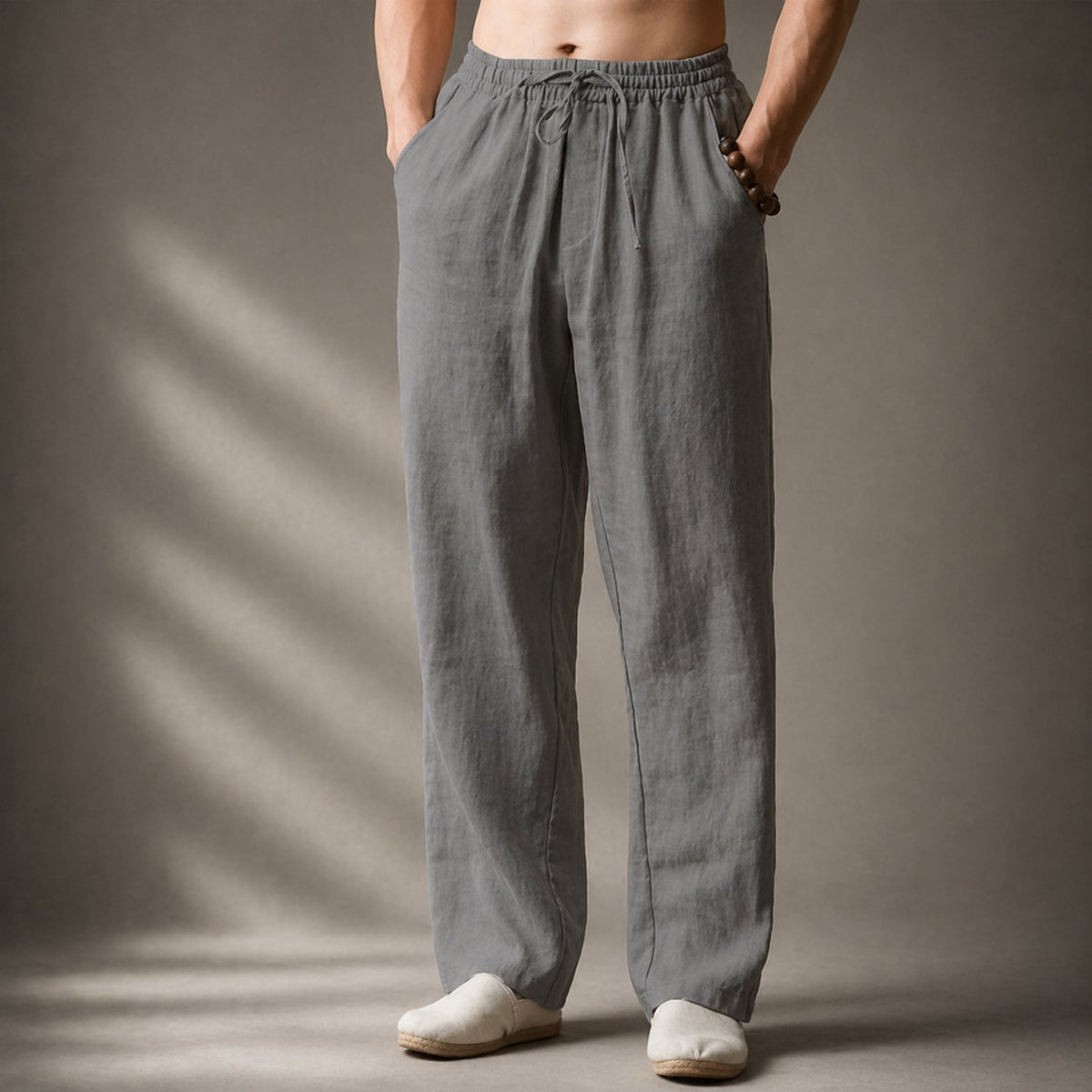 Men's Straight Trousers - Grey