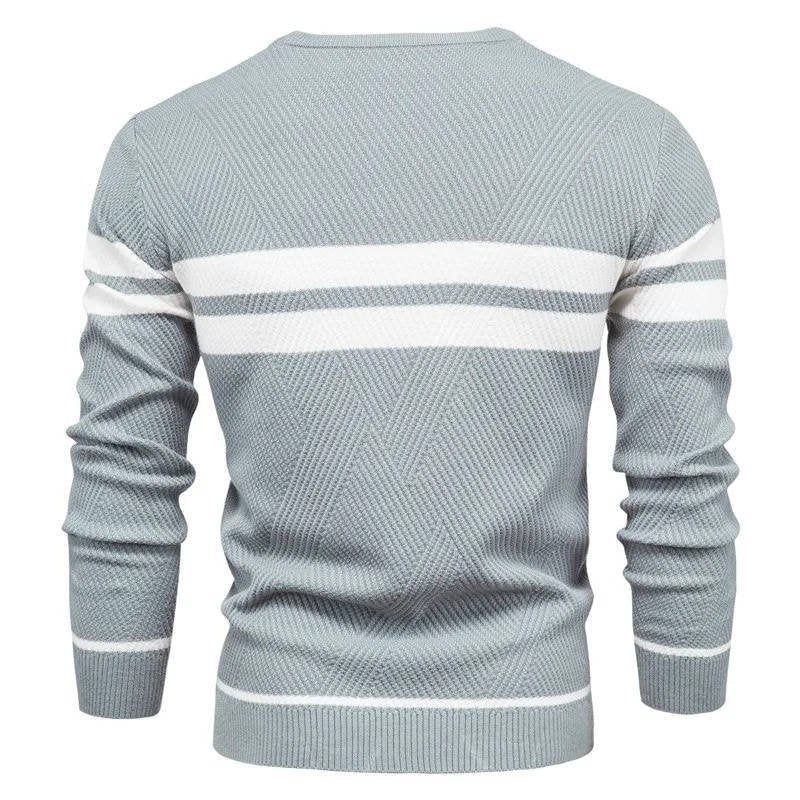 Men's Striped Crew Neck Jumper